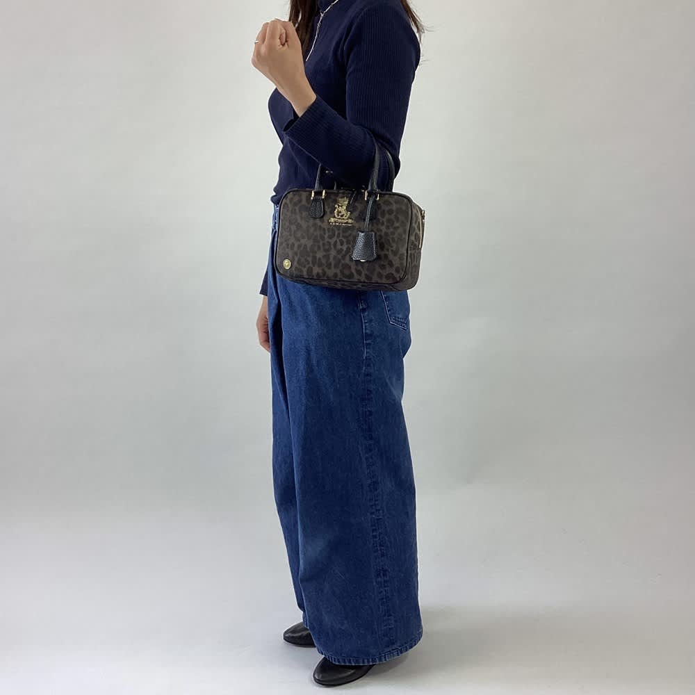 A.D.M.J.／アクセソワ・ドゥ・マドモワゼル レオパード柄ボストン