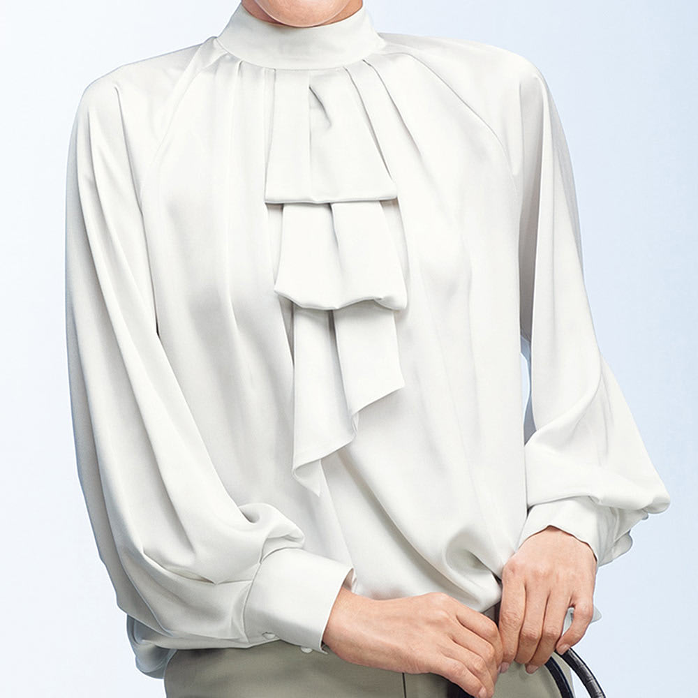 バックジョーゼットサテン フリルブラウス 通販 - ディノス