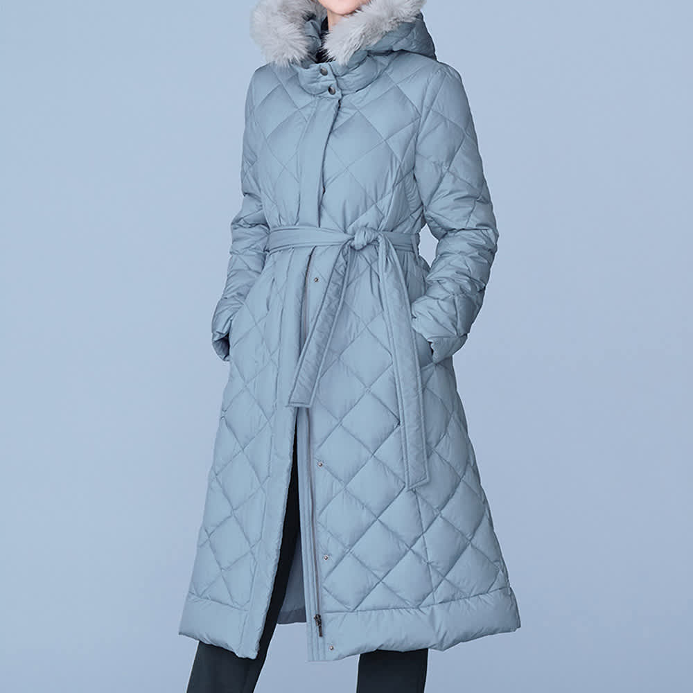 フェイクファー付き ロングダウンコート 通販 - ディノス