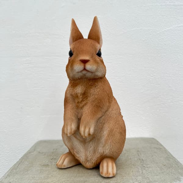 園芸ネット本店｜WooBia：立つベージュ白ウサギ（大）（H12319-3） の