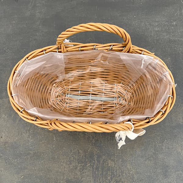 園芸ネット本店｜PPラタンバスケット楕円型Sナチュラル（3209） の