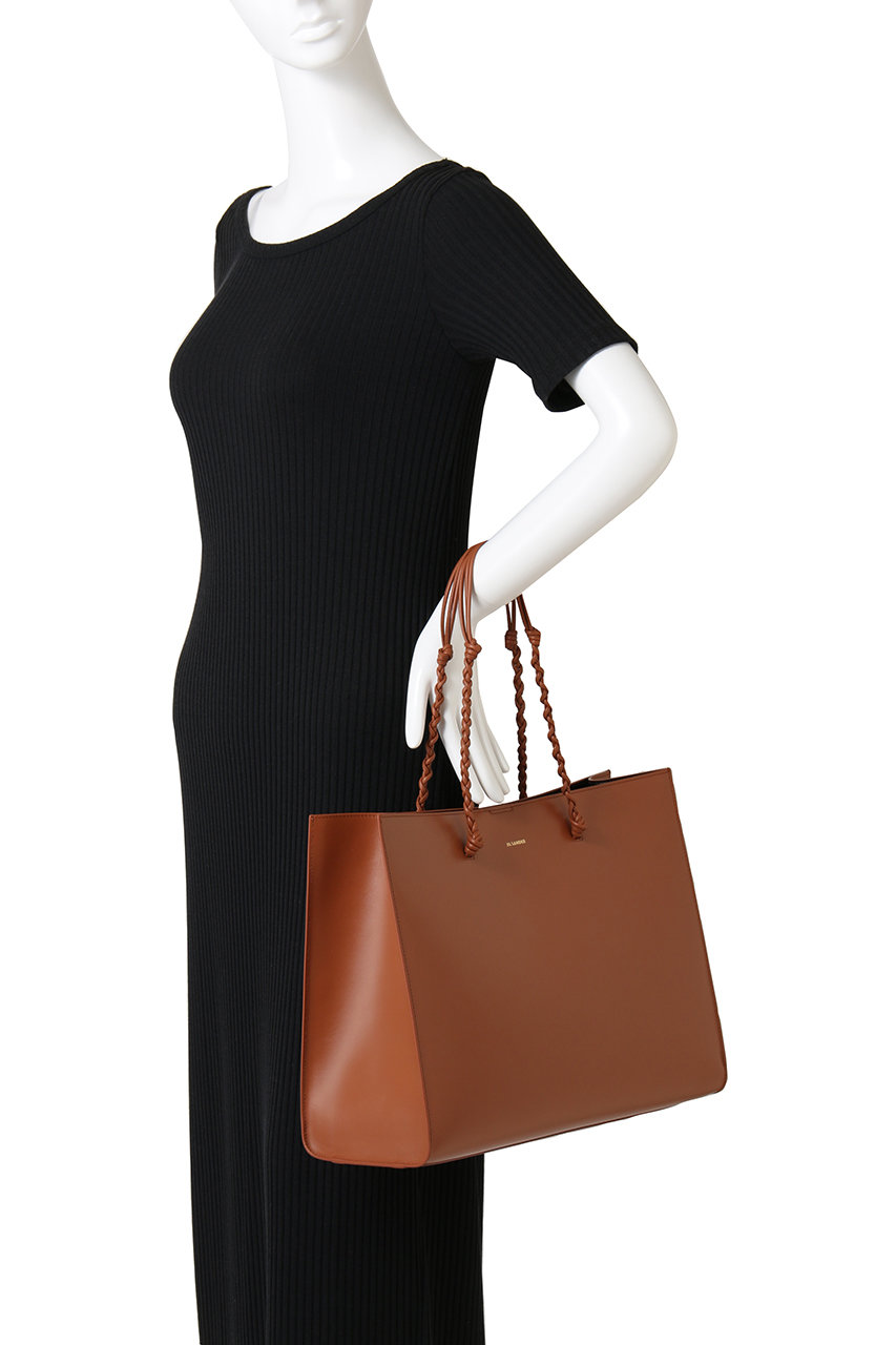 JIL SANDER(ジル サンダー)｜TANGLE レザートートバッグ/タン の通販