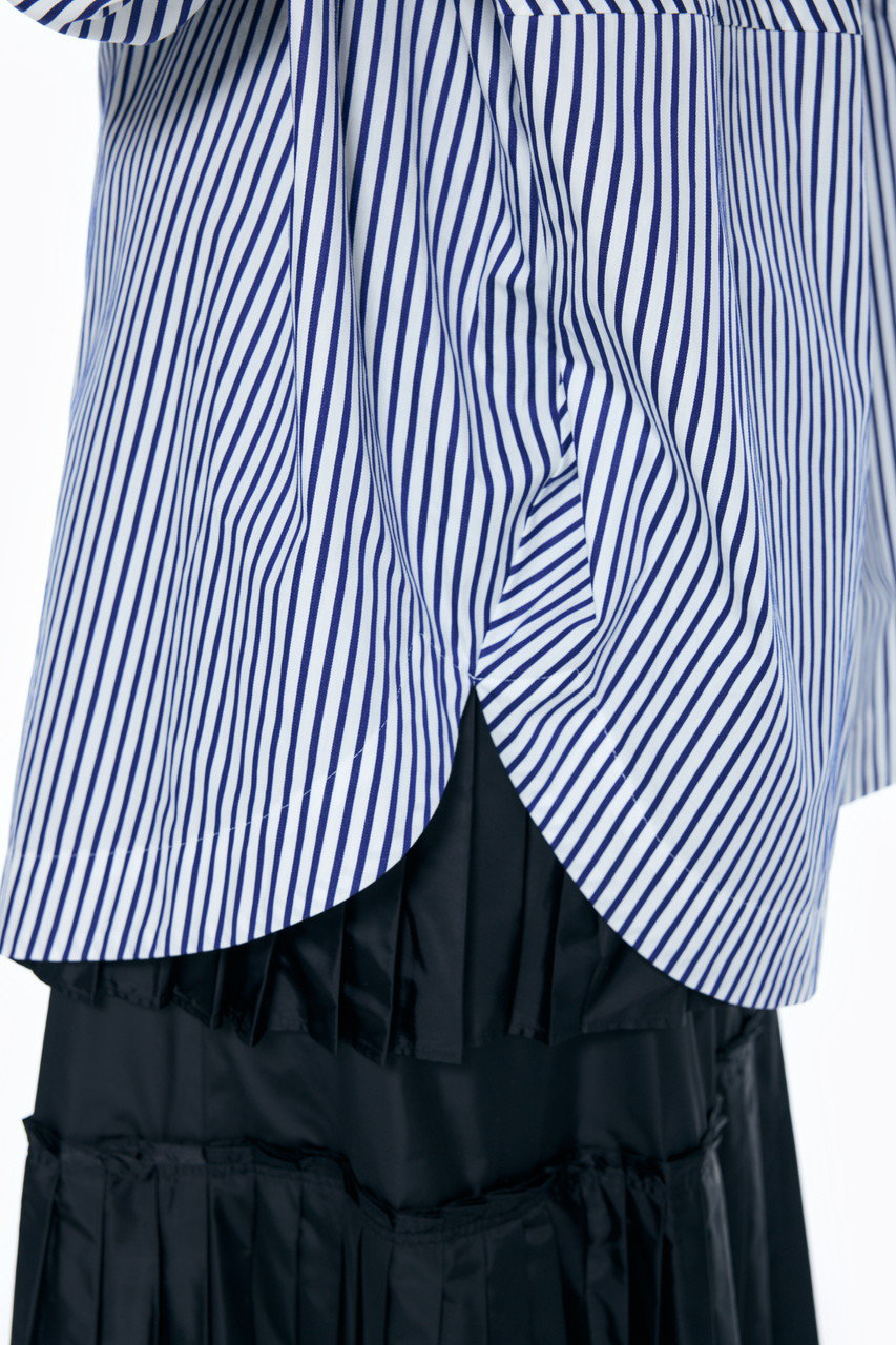 ENFOLD(エンフォルド)｜COストライプ サークル SH/シャツ/ブルー の