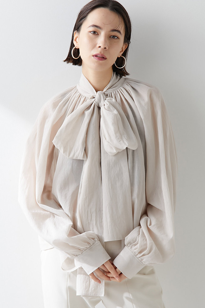 Whim Gazette(ウィム ガゼット)｜【予約販売】ローンボウタイブラウス