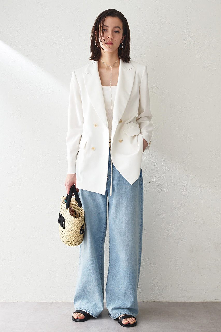 Whim Gazette(ウィム ガゼット)｜ドロストデニムパンツ/ブルー の通販