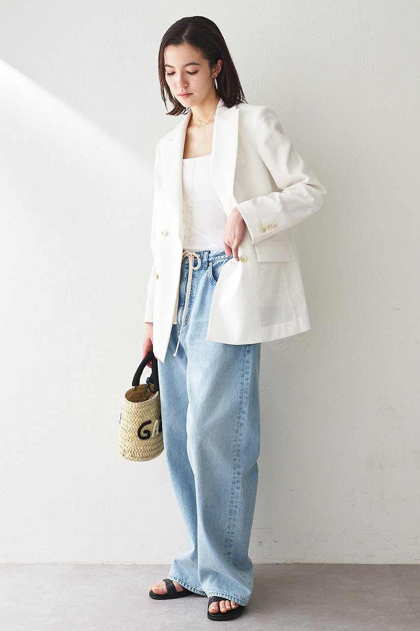 Whim Gazette(ウィム ガゼット)｜ドロストデニムパンツ/ブルー の通販