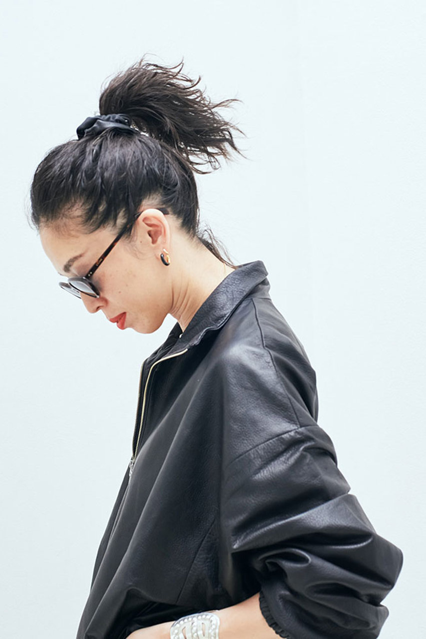 sisii(シシ)｜レザーシュシュ/ブラック の通販｜ELLESHOP・(エル