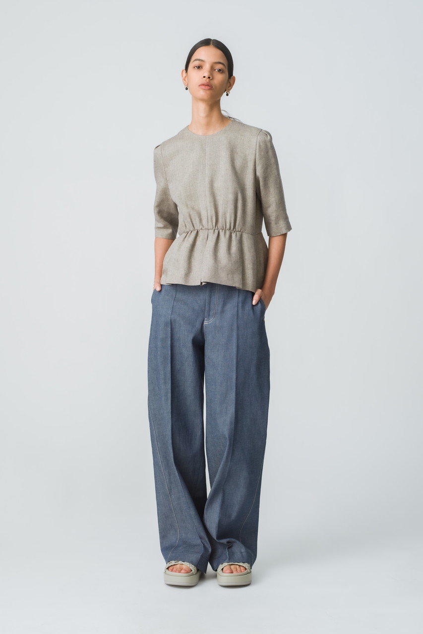 ebure(エブール)｜リアクティブデニム ワイドストレートパンツ