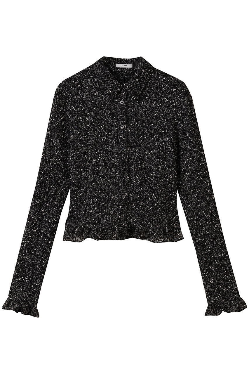 楽天ポイント還元】CLANE MIX MESH GATHER SHIRT/シャツ/ブラウス