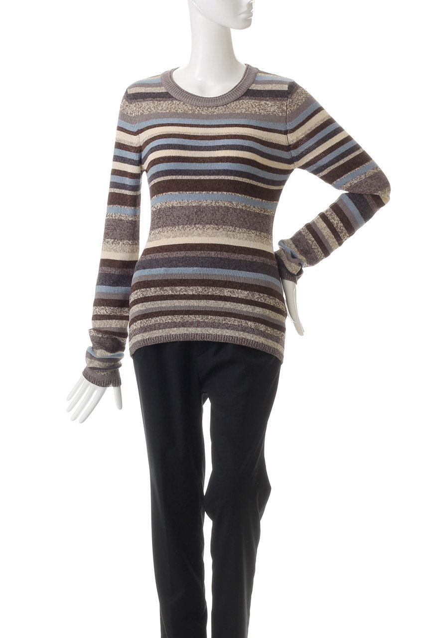 CLANE(クラネ)｜MOLE MIX BORDER KNIT TOPS ニット/BLUE の通販