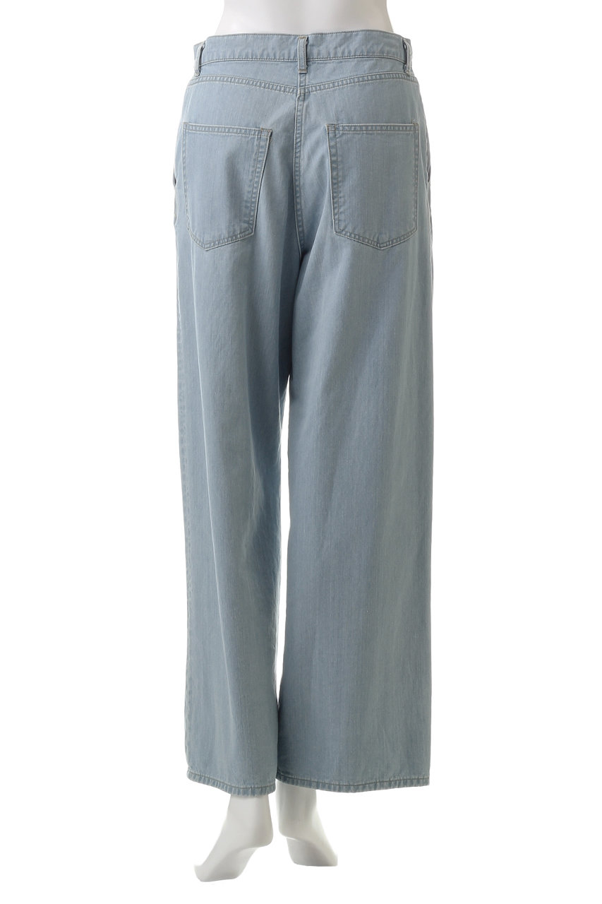 TICCA(ティッカ)｜ライトデニムタックワイドパンツ/ライトブルー の