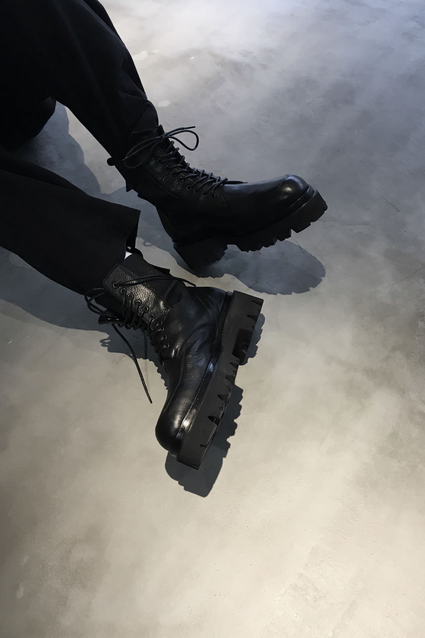 ph7+(ピアッカセッテ)｜【MEN】サイドゴアレースアップショートブーツ