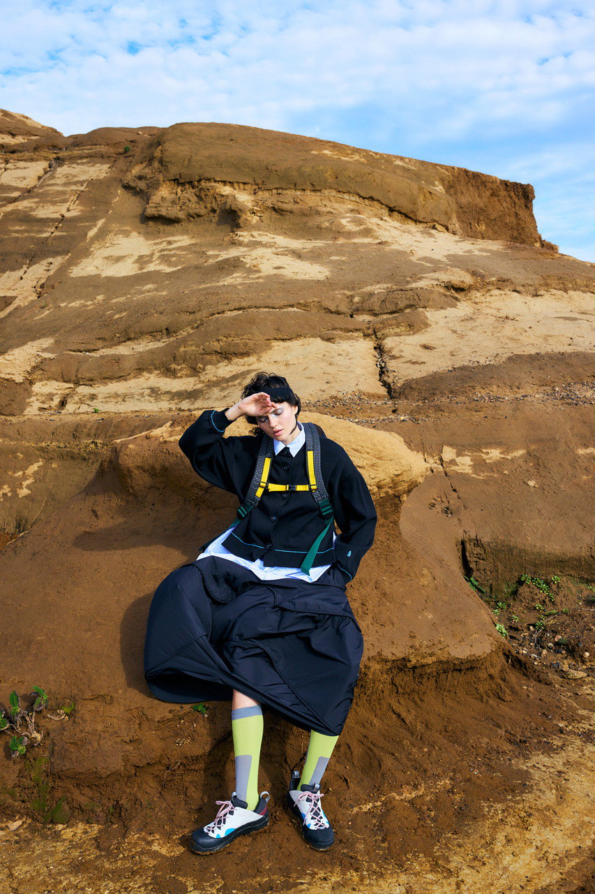 nagonstans(ナゴンスタンス)｜Smooth タフタ Orb SK/スカート/Black の