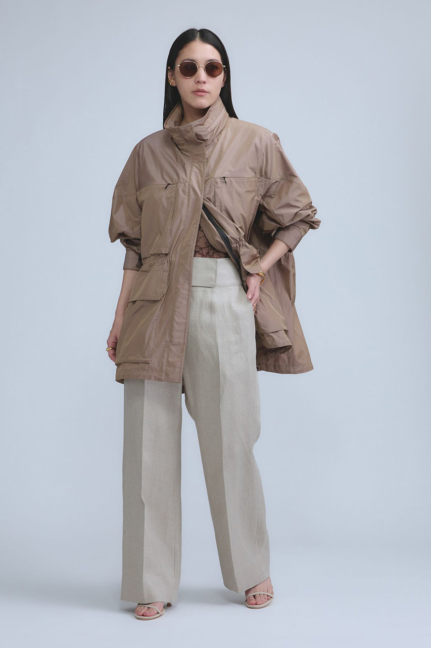 Chaos(カオス)｜リネンヘリンボンストレートパンツ/ベージュ の通販