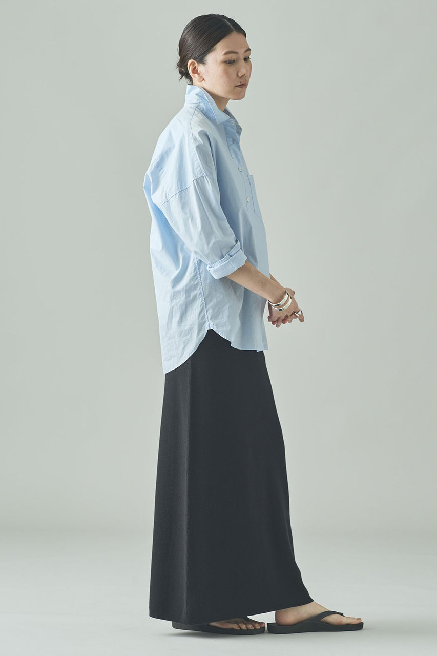 Curensology(カレンソロジー)｜コットンリブタイトスカート/ブラック