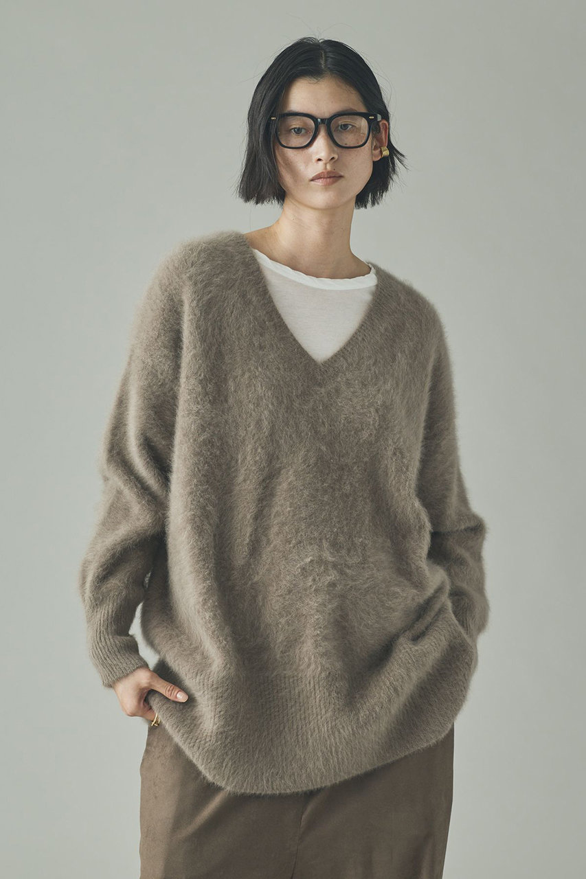 楽天ポイント還元】Curensology FOXカシミヤVネックニットプルオーバー