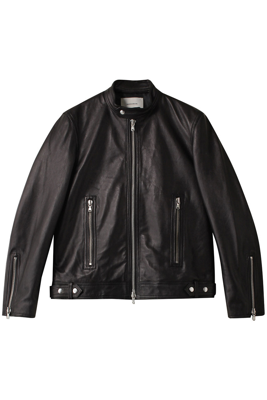 メゾンスペシャル シープレザー シングルライダージャケット 01 MAISON