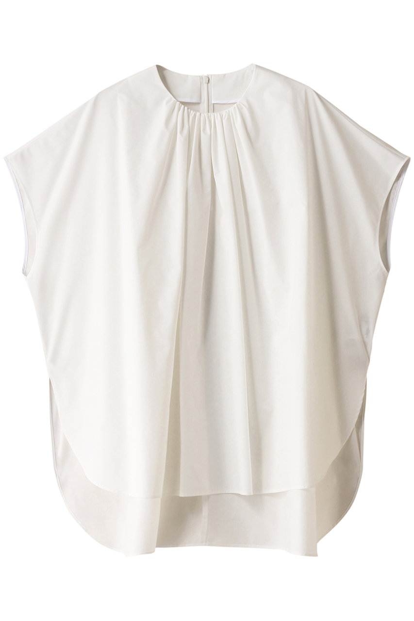 LE PHIL(ル フィル)｜SOLOTEX ブロードギャザーブラウス/ホワイト の