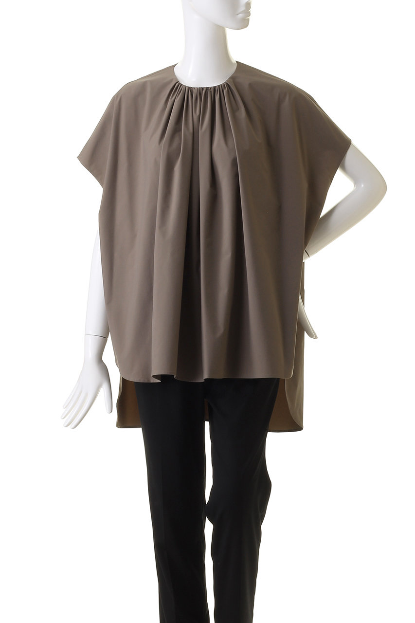 LE PHIL(ル フィル)｜SOLOTEX ブロードギャザーブラウス/ホワイト の