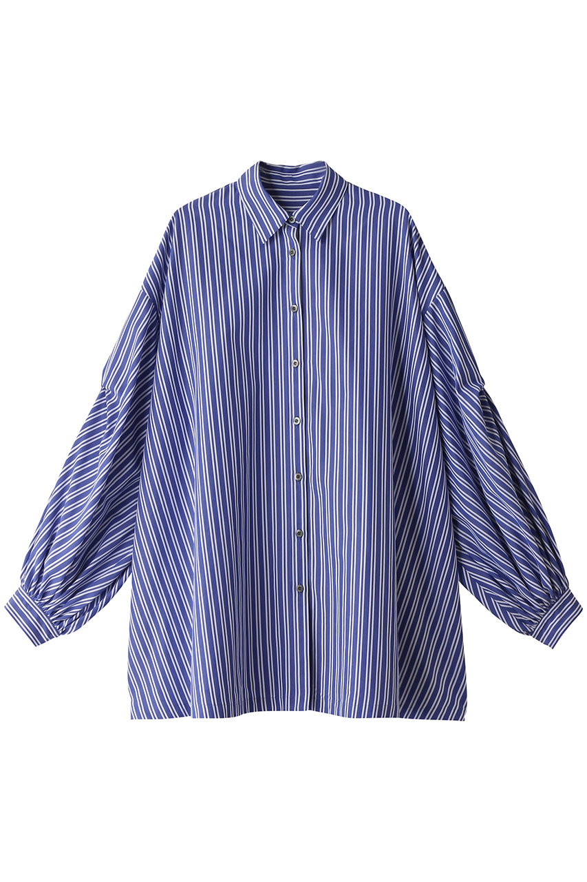 LE PHIL(ル フィル)｜バックスリットブロードブラウス/ブルー2 の通販