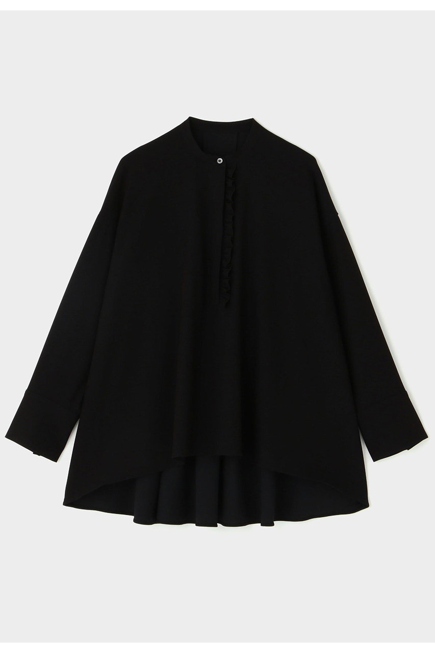 LE PHIL(ル フィル)｜2WAYツイルドレープブラウス/ブラック の通販