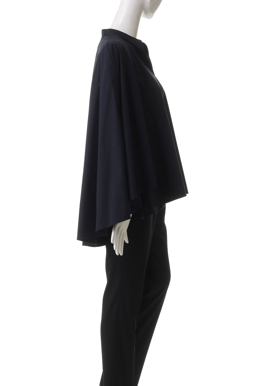 LE PHIL(ル フィル)｜SOLOTEXブロードケープブラウス/ブラック の通販