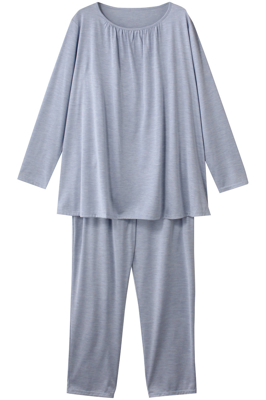 KID BLUE(キッドブルー)｜25AWトップシルク天竺パジャマ/ブルー の通販