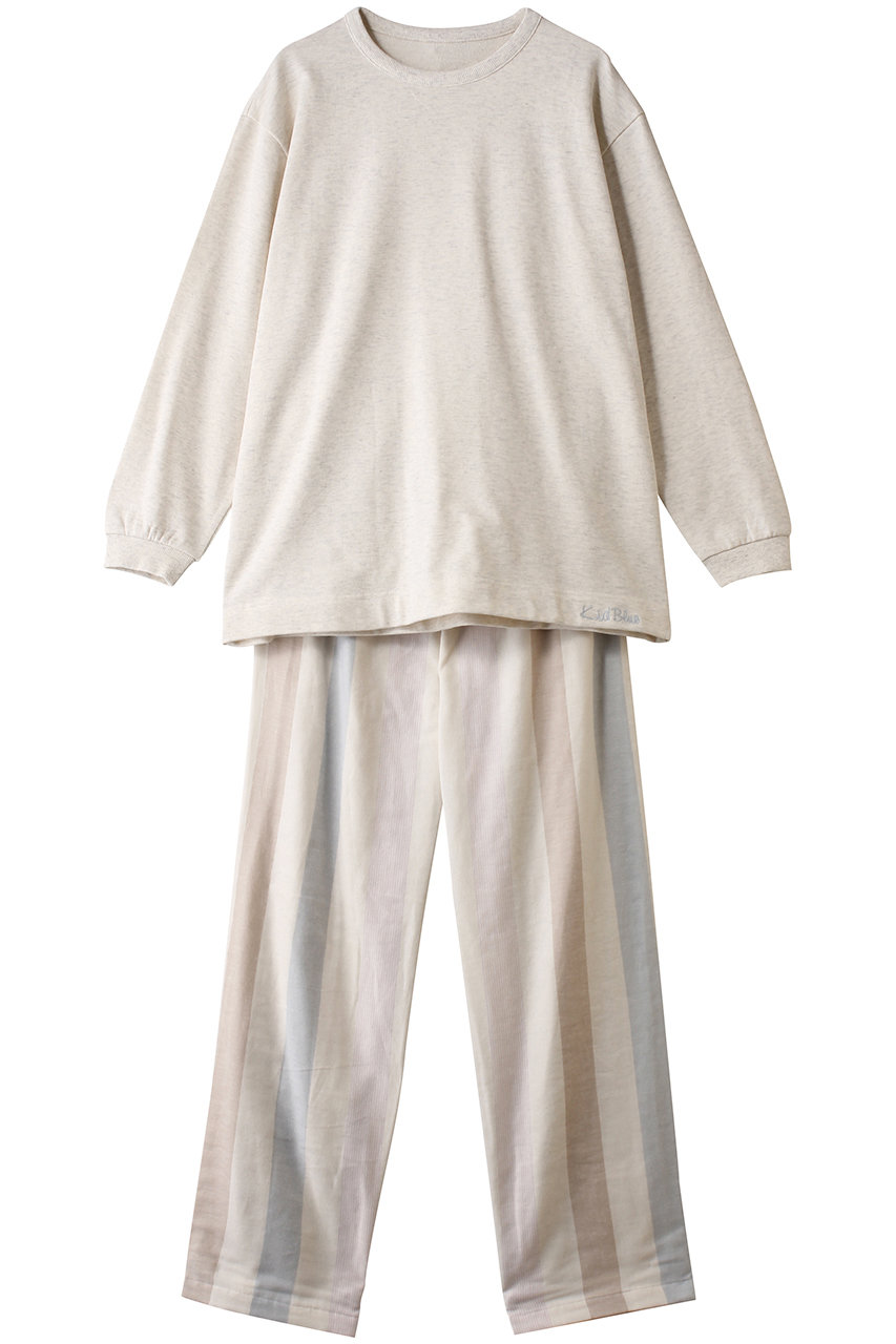 KID BLUE(キッドブルー)｜26Wガーゼストライプパジャマ/アイボリー の