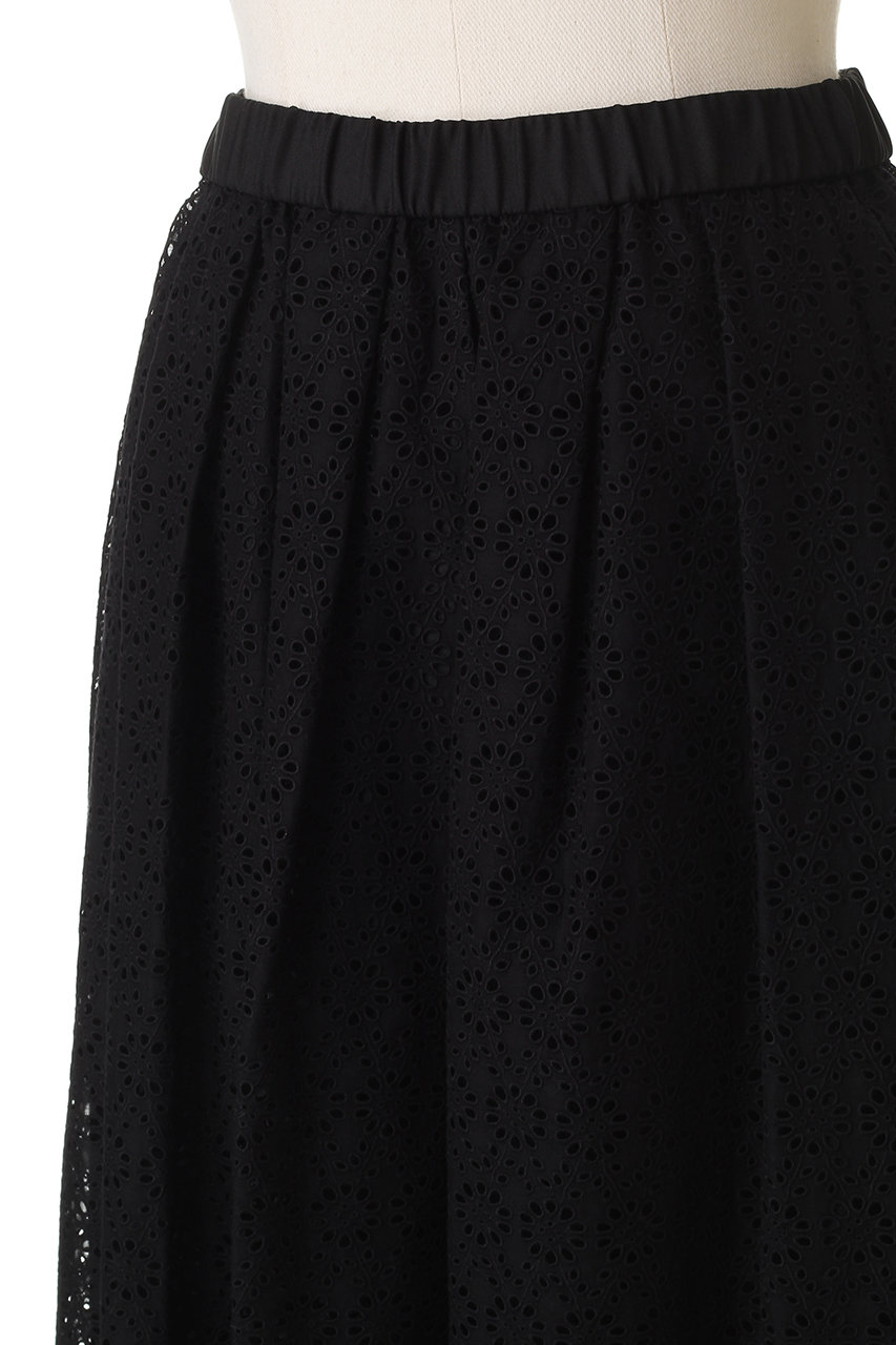 BLAMINK(ブラミンク)｜エンブロギャザースカート/ブラック の通販