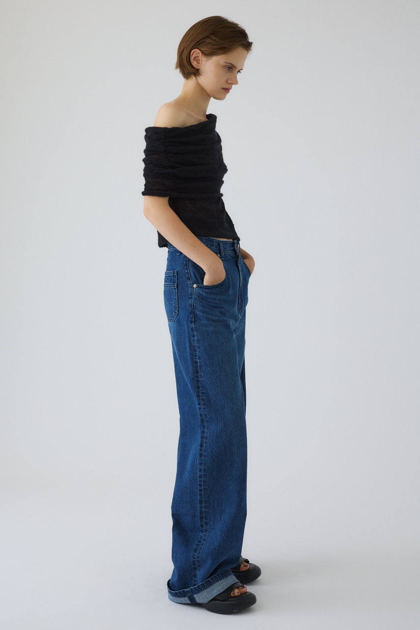 RIM.ARK(リムアーク)｜Middle straight blue denim/デニム/ブルー の