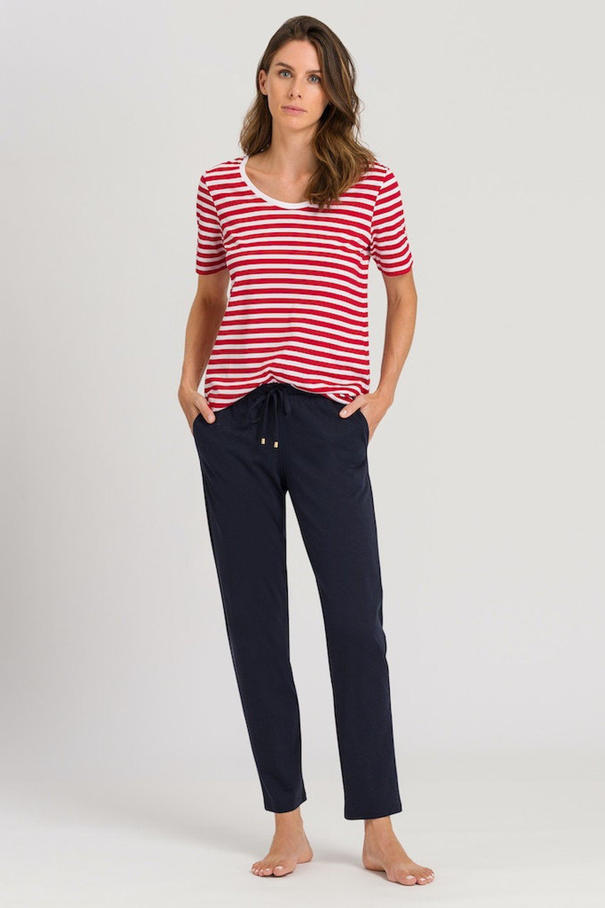 HANRO(ハンロ)｜パジャマ（ロングパンツ）/レッド の通販｜ELLESHOP