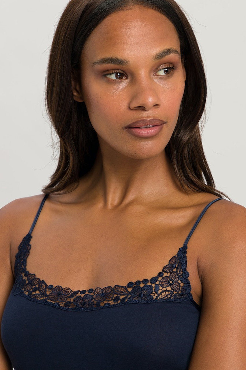 HANRO(ハンロ)｜キャミソール/ネイビー の通販｜ELLESHOP・(エル