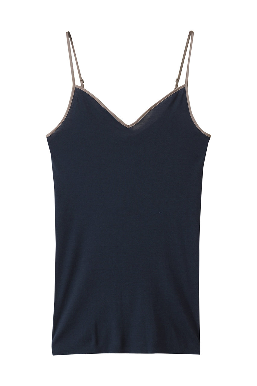 HANRO(ハンロ)｜COTTON SEAMLESS キャミソール/ネイビー の通販