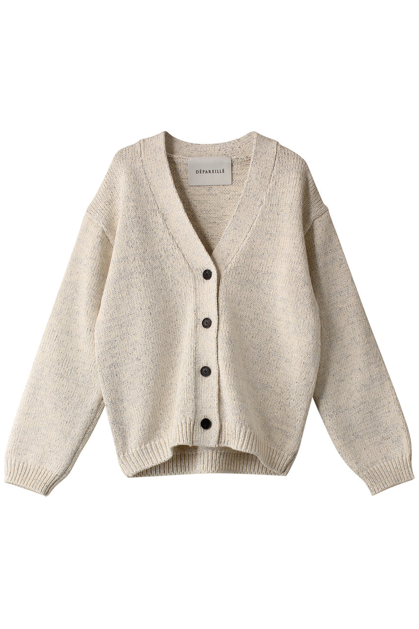 DEPAREILLE(デパリエ)｜ラメニットカーディガン/アイボリー の通販