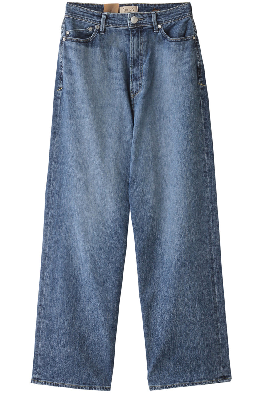YANUK(ヤヌーク)｜ルーズストレート【JOAN】/サッズユーズドブルー の