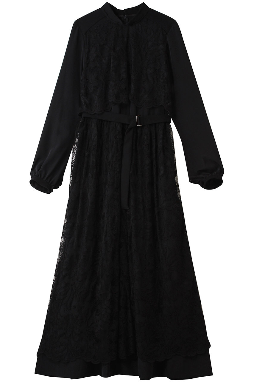 LOKITHO(ロキト)｜レイヤード レース ドレス/ブラック の通販