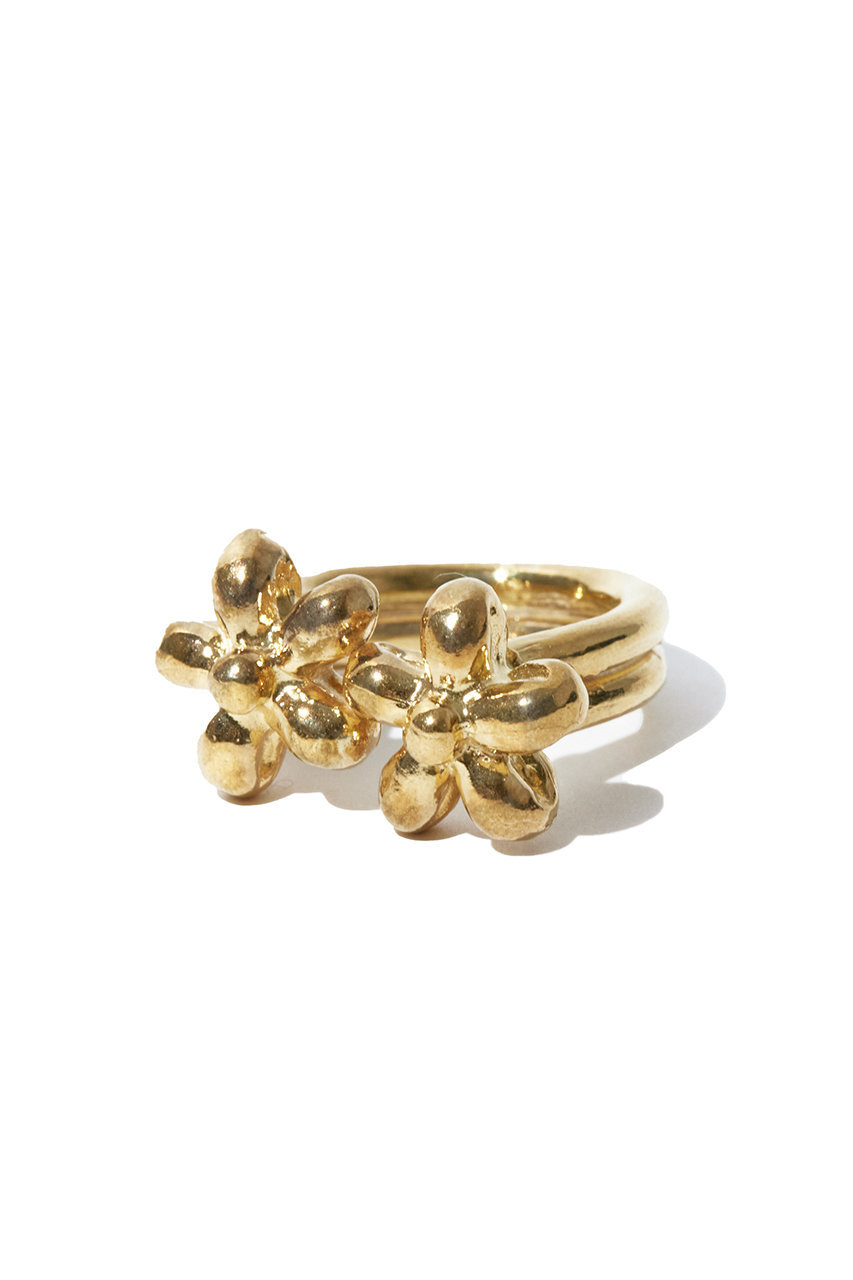 MAISON D'PULSE(メゾンドパルス)｜flower charm リング（K24GP