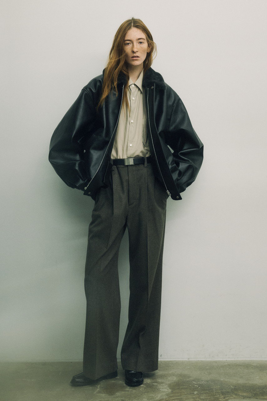 ssstein(シュタイン)｜【UNISEX】MOUTON COLLAR SHEEP LEATHER ZIP