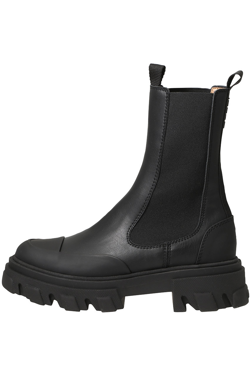 GANNI(ガニー)｜Cleated ミッド チェルシー ブーツ/ブラック の通販