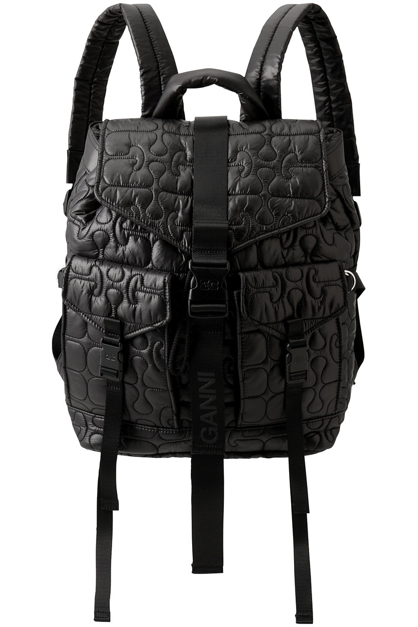 GANNI(ガニー)｜Re-Tech Quilted バックパック/ブラック の通販