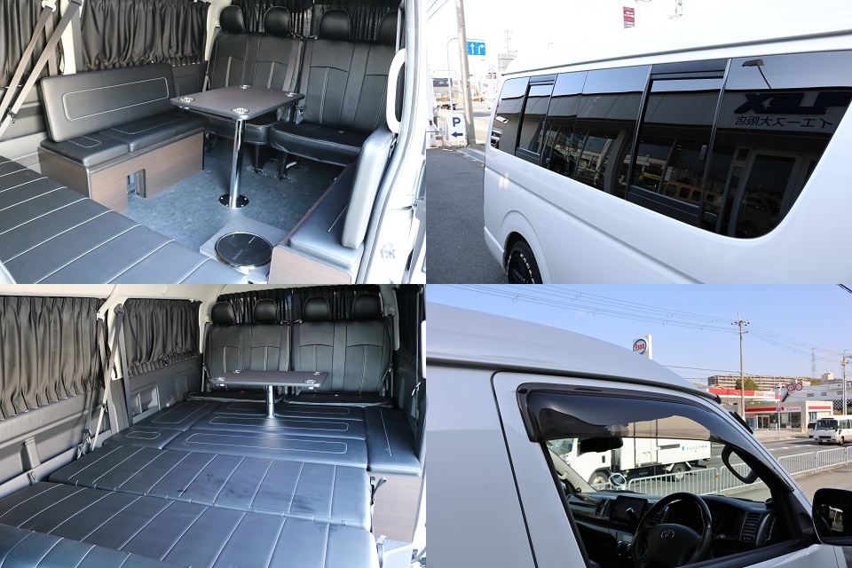 新車外し 200系ハイエースバン用 サイド小窓ガラス 左右セット 200系