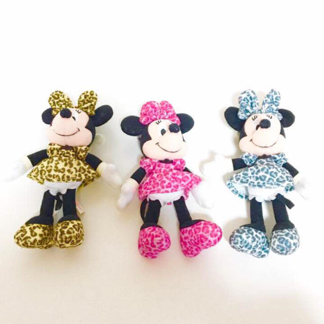 Disney - ミニーマウス ぬいぐるみバッチ ヒョウ柄の通販 by USAGI