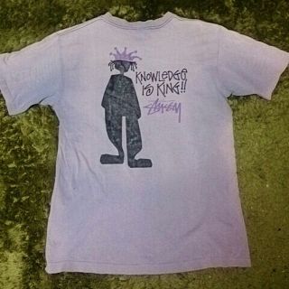 STUSSY - 80's old stussy 黒タグ シャドーマンTシャツ Lサイズの通販