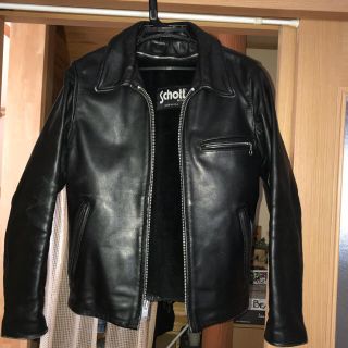 schott - ショット ライダースジャケット 34 シングル襟付きの通販 by