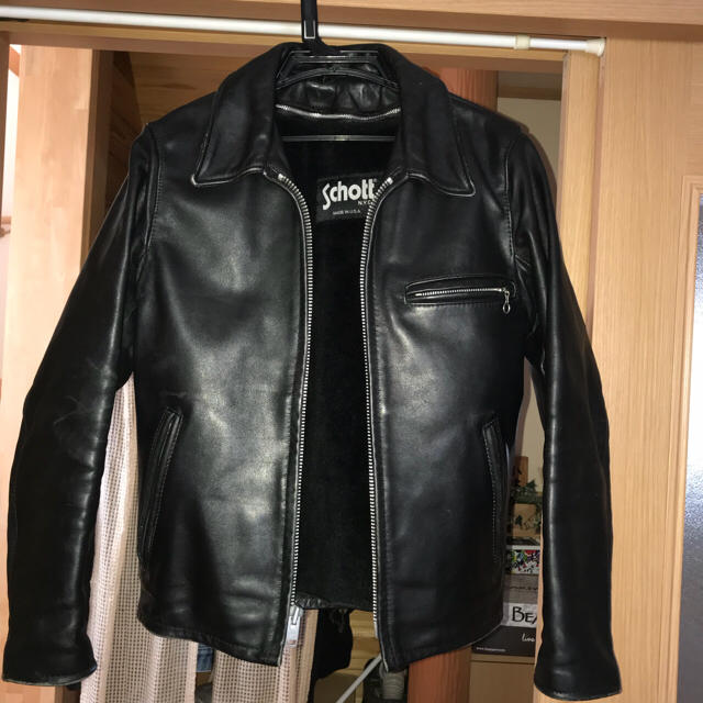 schott - ショット ライダースジャケット 34 シングル襟付きの通販 by