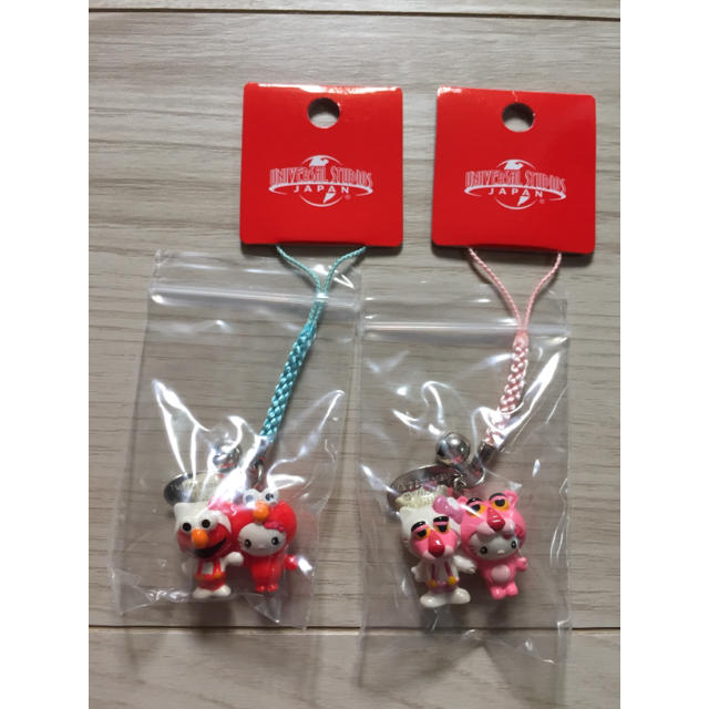 新品】USJ ストラップ キティ エルモ ピンクパンサーの通販 by なぎさ