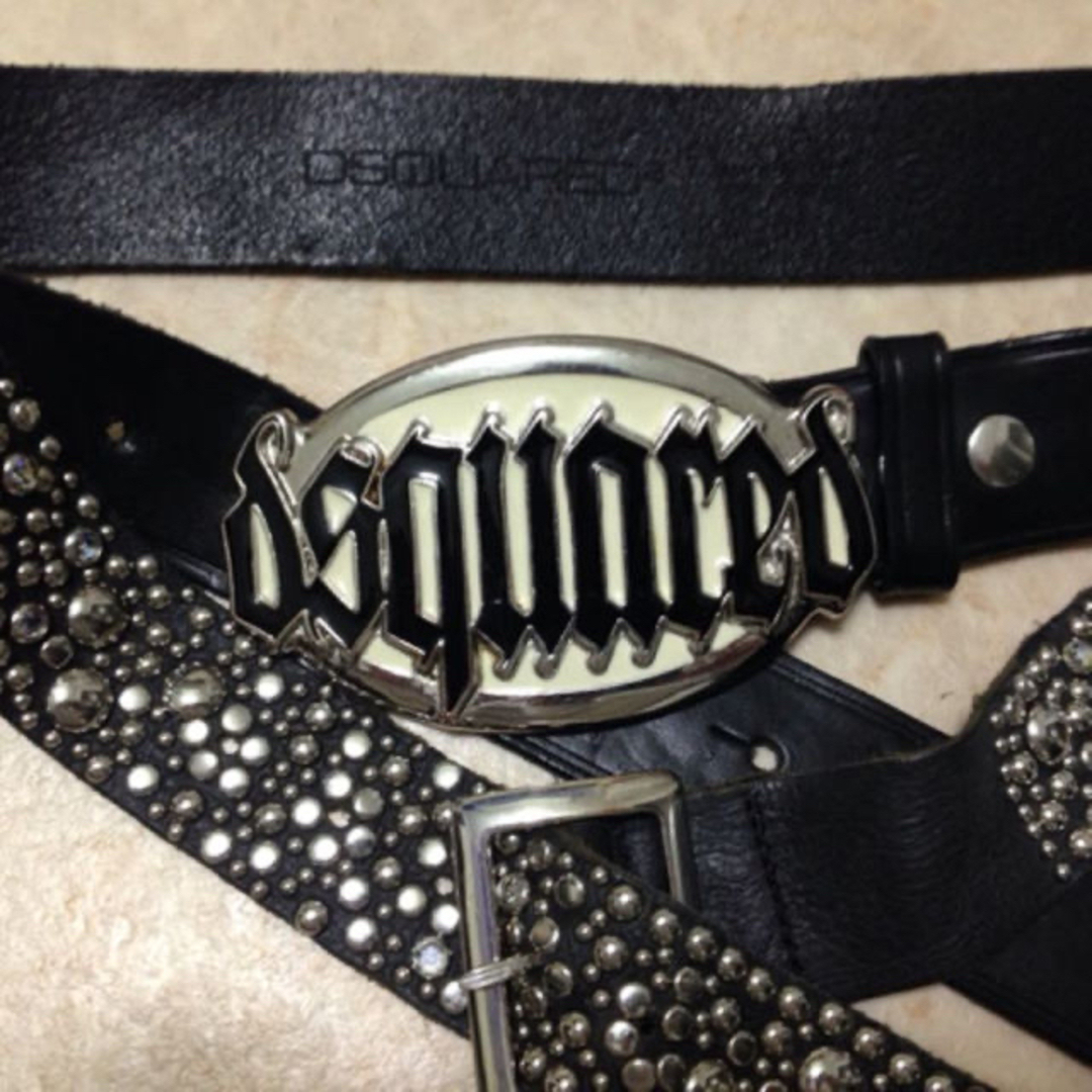 DSQUARED2 - 【本物】DSQUARED2 ラインストーンスタッズ2連ベルトの