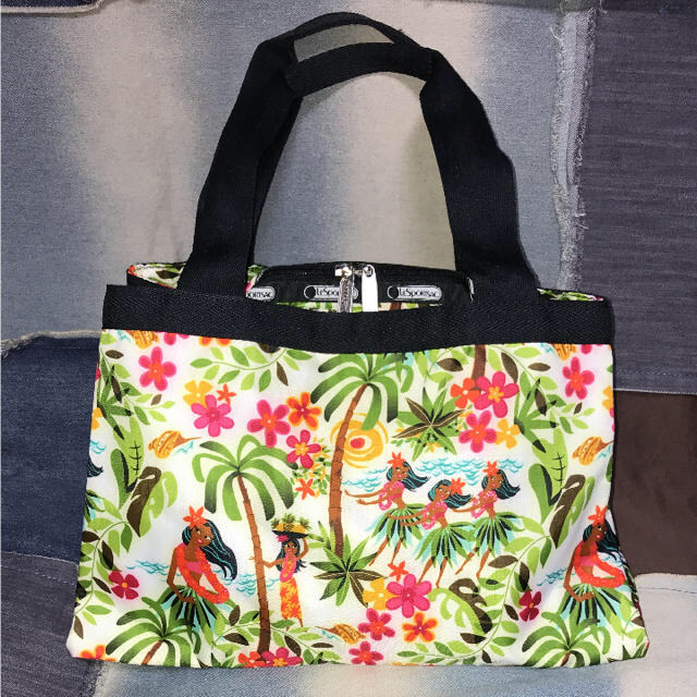 ハワイ限定 フラガール柄 LeSportsac ボストンバッグ ハワイ