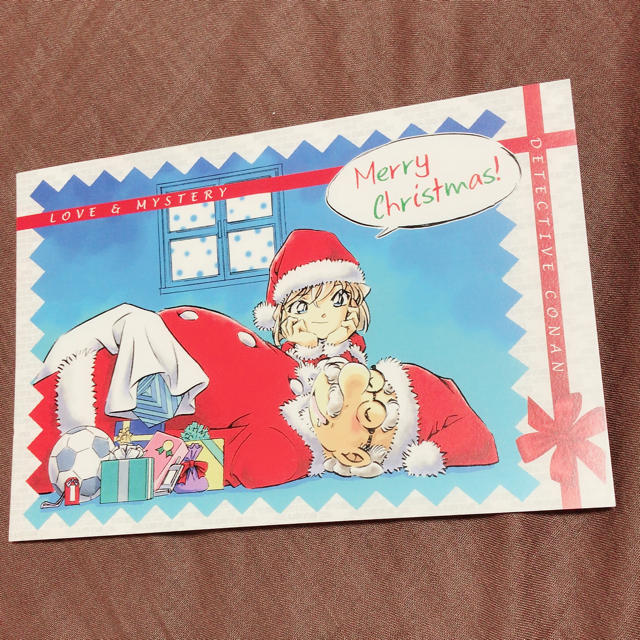 小学館 - 名探偵コナン♡灰原哀&阿笠博士♡ポストカード♡クリスマスの