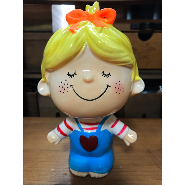 水森亜土 男の子と女の子の貯金箱セット 昭和レトロ］男の子と女の子